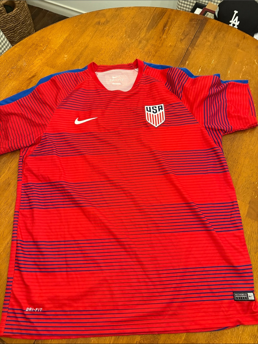 Nike Red USA Soccer Jersey with Blue Accents xxl